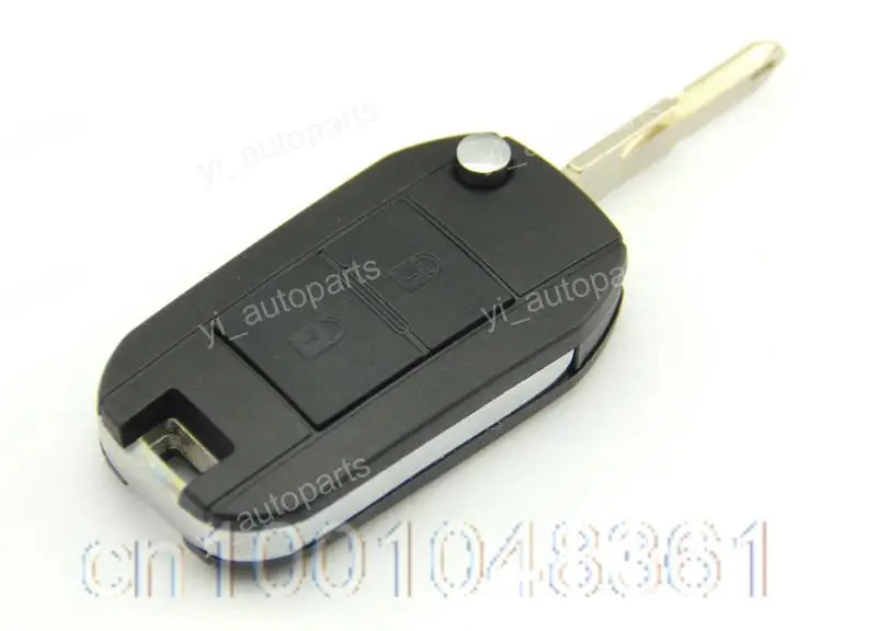 2 Кнопки Дистанционного Флип Складные Ключевые Shell Fob Keyless Case, Пригодный Для Peugeot 106 205 206 306 405 2BT