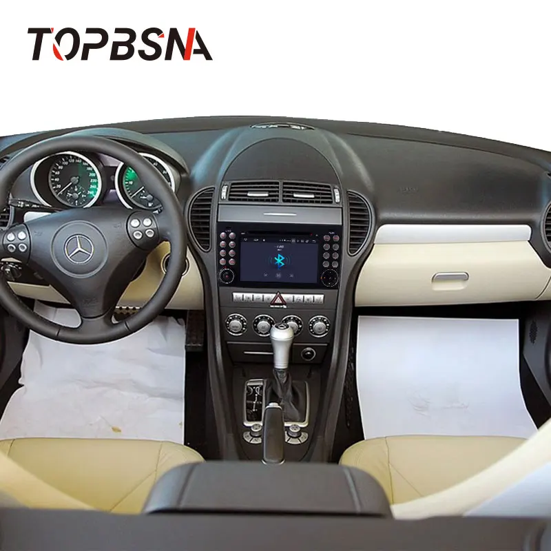 Excellent TOPBSNA 2 Din Android 9.0 Car DVD Player For Mercedes Benz SLK Class R171 W171 2008-2011 SLK200 SLK230 SLK280 GPS Auto Navi WIFI 5 Excellent TOPBSNA 2 Din Android 9.0 Car DVD Player For Mercedes Benz SLK Class R171 W171 2008-2011 SLK200 SLK230 SLK280 GPS Auto Navi WIFI 5