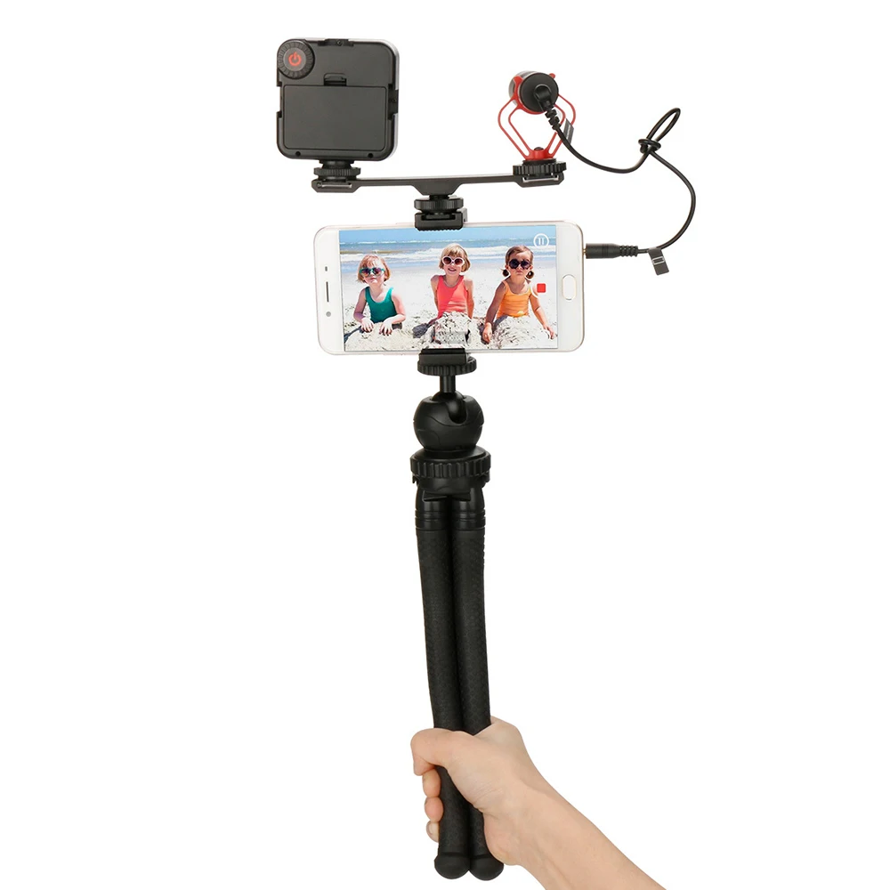

1Pc Dual Mount Extension Bracket Bar Plate Adapter 1/4" For Flashlight Microphone Camera Mobile Phone Holders & Stand
