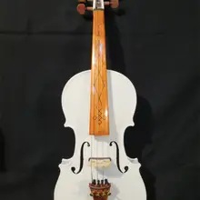 Отличное белого цвета новая модель 4/4 Электрический Скрипки+ акустическая Скрипки#8172