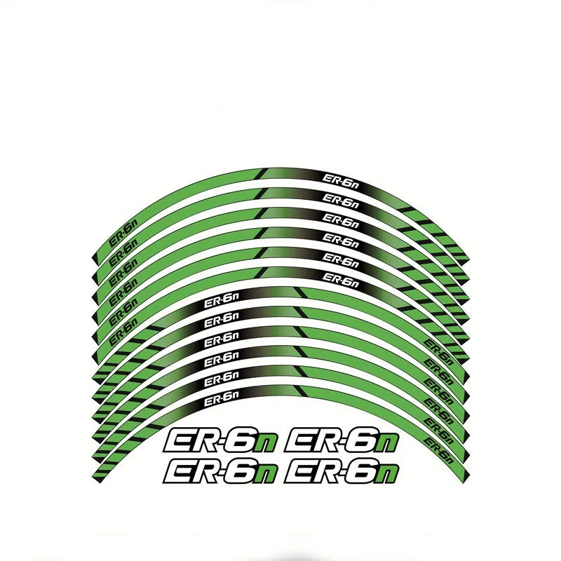 

Motorcycle High Quality 3M Adhesive Wheel Decal Reflective Stickers Rim Stapes For Kawasaki ER-6N ER6N New Arrival 6 Colors