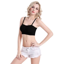 Ensnovo женский бюстгальтер обернутый грудь со съемными подушечками черный корсет Топы корректирующие средства ухода за кожей Shaper