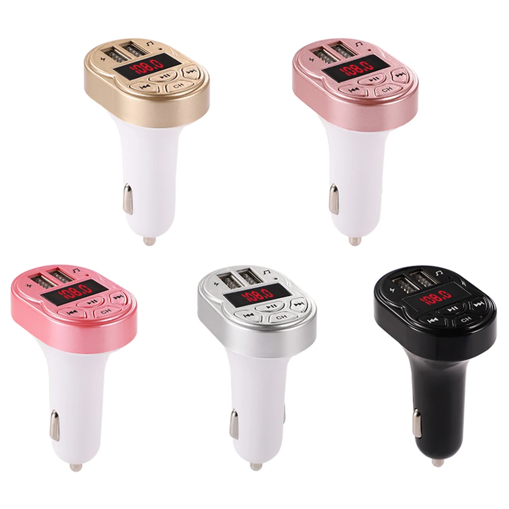 

5V 2.1A Car Bluetooth Wireless FM Transmitter Dual USB Ports Car Charger FM Modulator MP3 Player