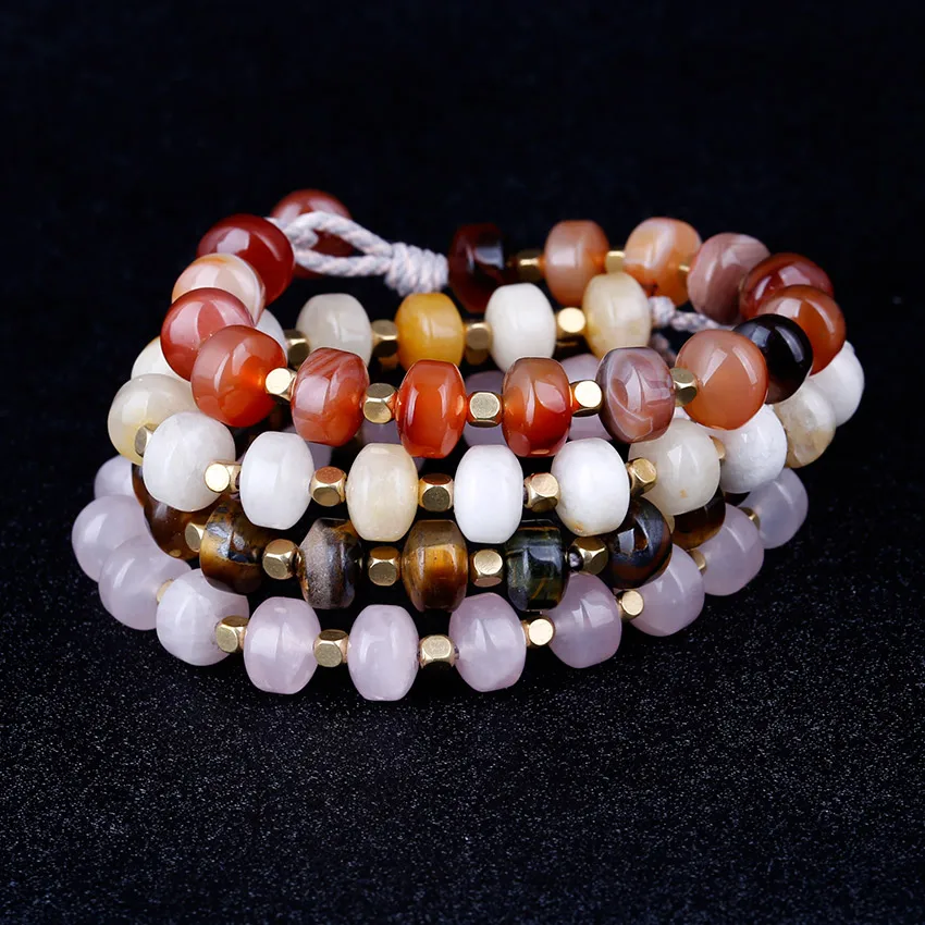 Moories-Sea-Glass-Boho-Bracelets-Summer-Women's-Bohemian-Bracelet-for-Women-men-Natural-Stones-Bracelet Stainless-Steel-Sliding-Buckle-Handmade-Adjustable-Bracelets-for-Woman-Jewelry-Fashion-2018-Wooden-. ( (5)