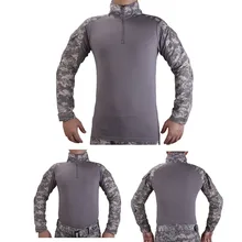 Тактический BDU боевые Футболки для женщин Военная Униформа действие камуфляжная футболка Airsoft Пейнтбол Охота Одежда с налокотники ACU