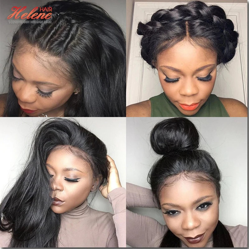 Glueless Brazilian Straight Wig Full Lace Human Hair Wigs For Black Women Lace Wigs Virgin Hair Lace Frontal Wig With Baby Hair