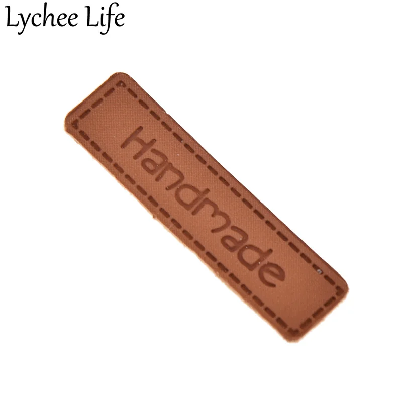 Lychee Life 50 шт. искусственная кожа рельефные бирки для швейной одежды сделай сам