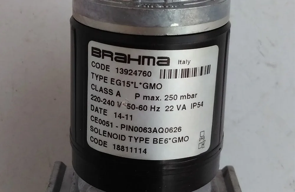 Электромагнитные клапаны BRAHMA EG15 * L GMO для газовой горелка новые и