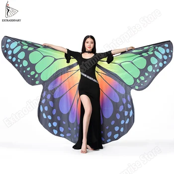 

New Women Belly Dancing Butterfly Wings Isis Wings Belly Dance Accessories Stage Performance With Sticks