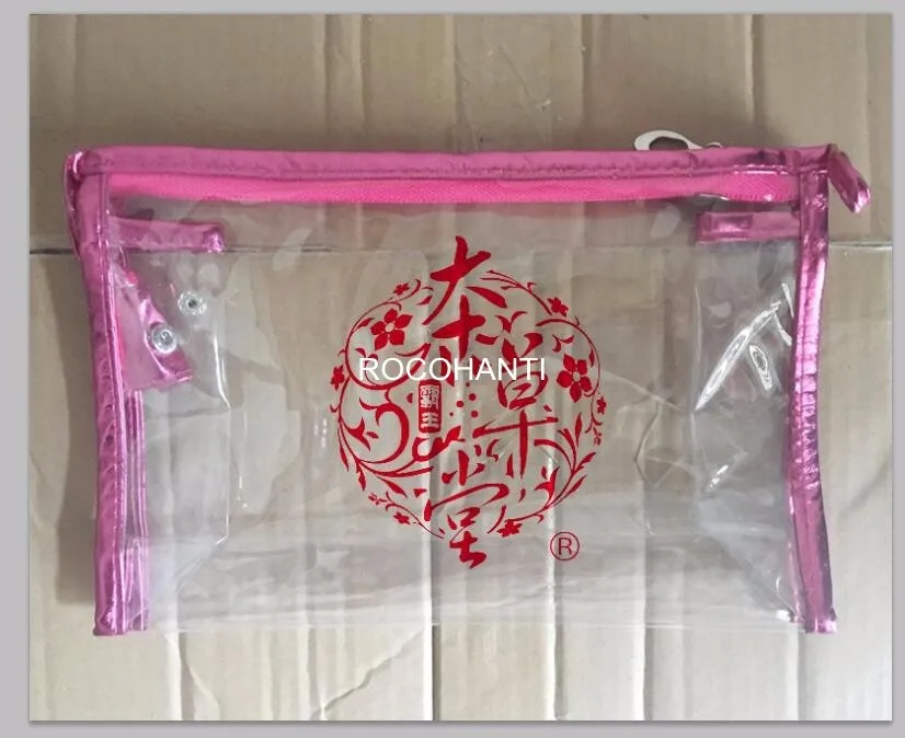 5X ROCOHANTI пластиковая ПВХ прозрачная косметичка, сумки для туалетных принадлежностей, водонепроницаемые для путешествий, доступны индивидуальные логотипы
