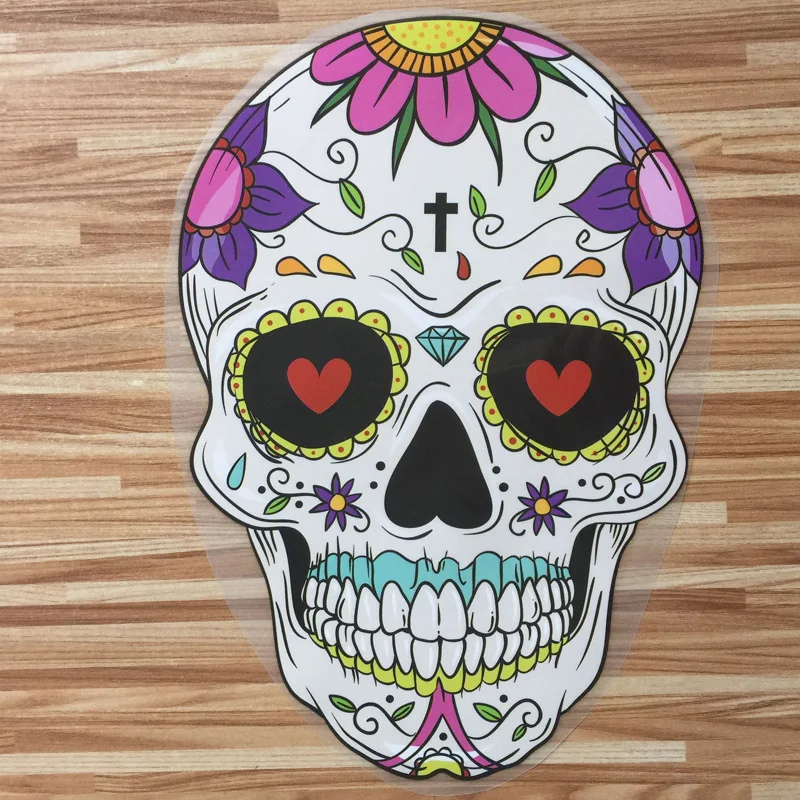 Sugar skull Parches Ropa украшение одежды аксессуары Diy дизайн моющийся принт на футболке Железный На заплатках