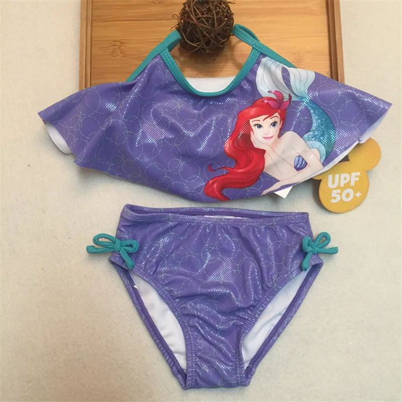 wholesale 6/lot The Little Mermaid two pieces rash guard kids Mermaid