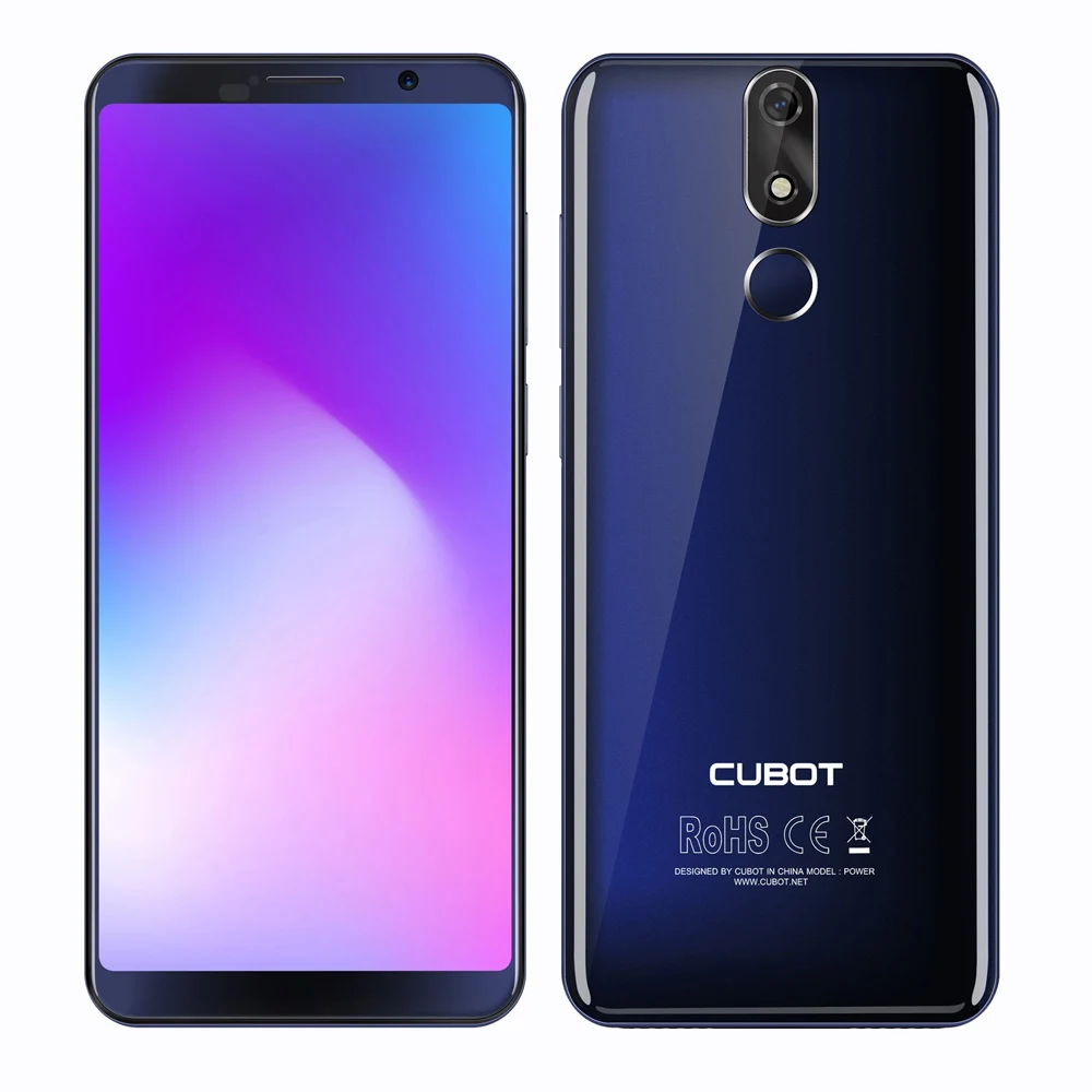 Мобильный телефон CUBOT POWER 6 ГБ 128 ГБ, 6000 мАч, двойной 4G LTE, 5,99 дюймов, FHD+ 18:9, Восьмиядерный процессор MT6763T, 20 МП, Android 8,1, отпечаток пальца - Цвет: Синий