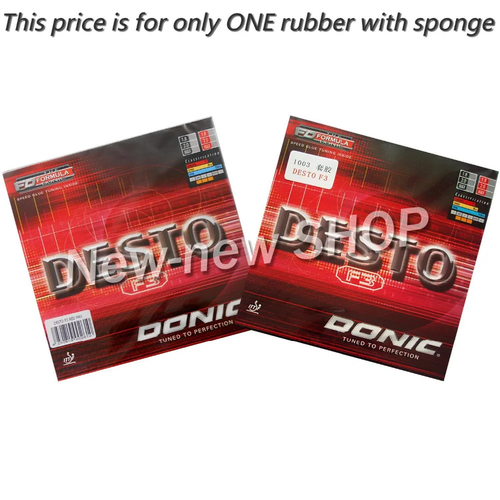 

Donic DESTO F3 (F-3, F 3) Pips-In Table Tennis (PingPong) Rubber with Sponge