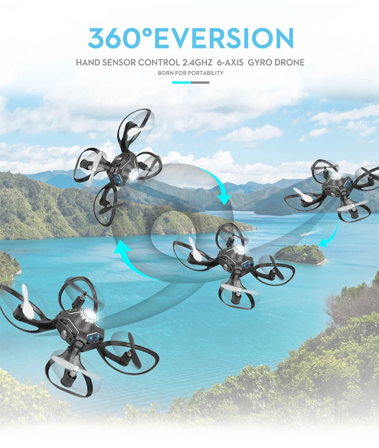 

RC helicopter mini Drone Hand Sensor Gesture Sensing Control Foldable Remote Control Mini Quadcopter Drone toys Fun Aerial Flips