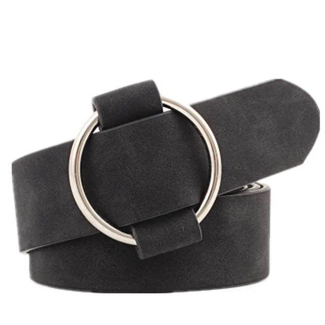 New Fashion Womens Round Buckle Belt Casual Ladies Belts For Jeans No