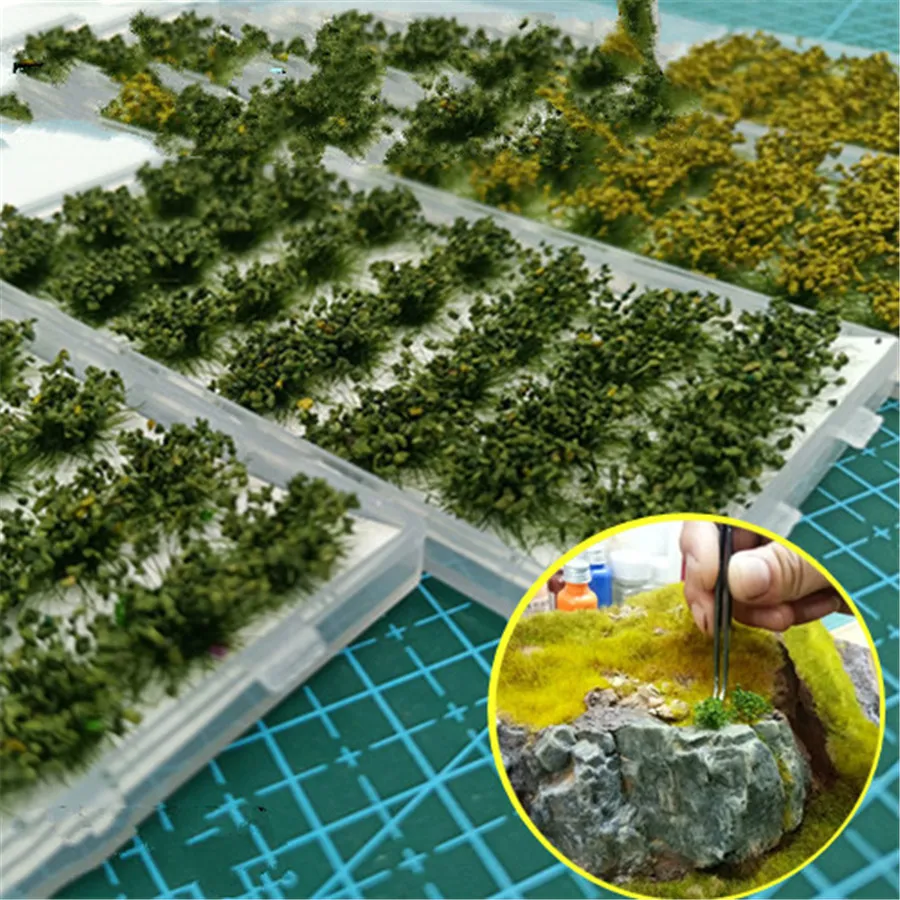 architecture model grass in ho train layout02