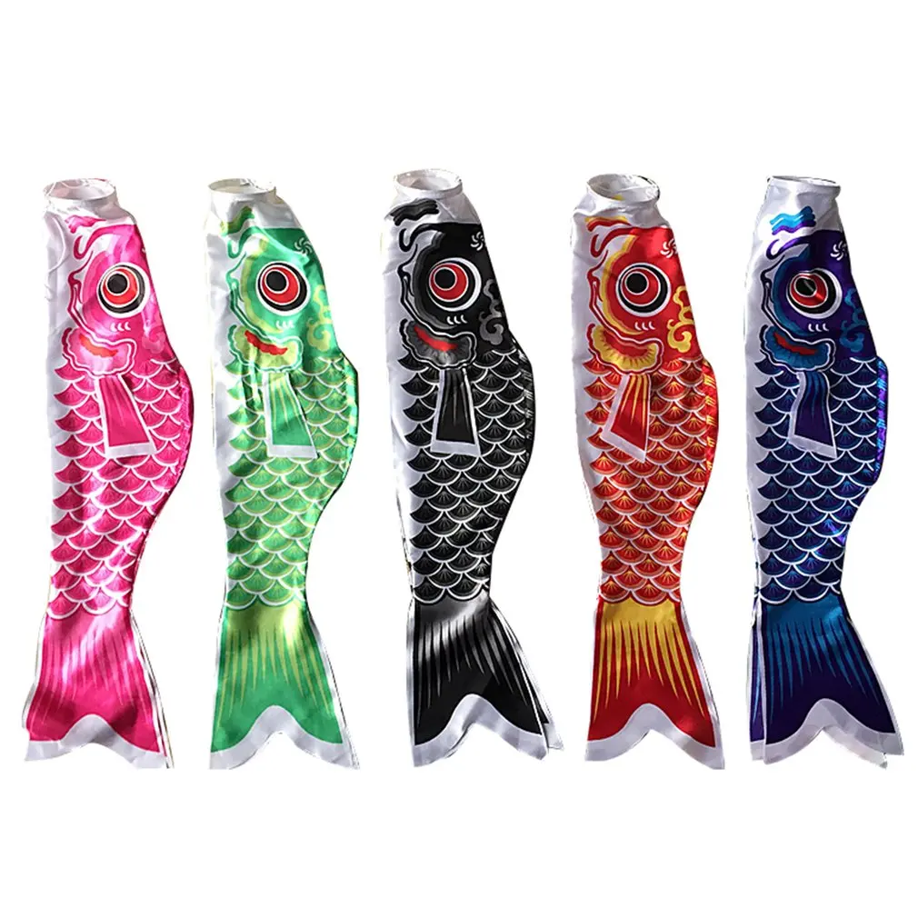 OCDAY 55 см Koi Nobori водонепроницаемый японский Карп Windsock стример подвесной красочный декор с флагами воздушный змей Koinobori для детей