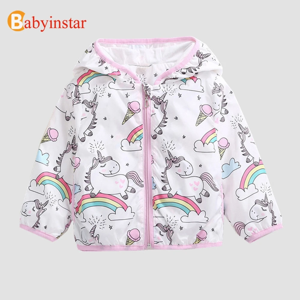 

Babyinstar 2019 Children Boy & Girl's Rainbow Unicorn Coats Baby Girl WindProof Jacket Children Outwear & Coats