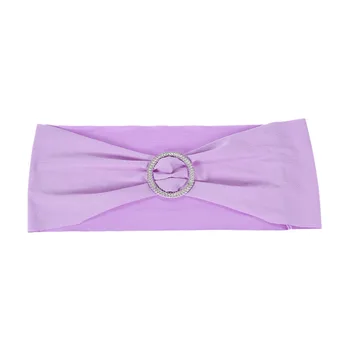 

50 pcs Chair Bow Ribbon Chair Ring, Wedding Dress Stretch Chair Back Hoop Free Bow Tie