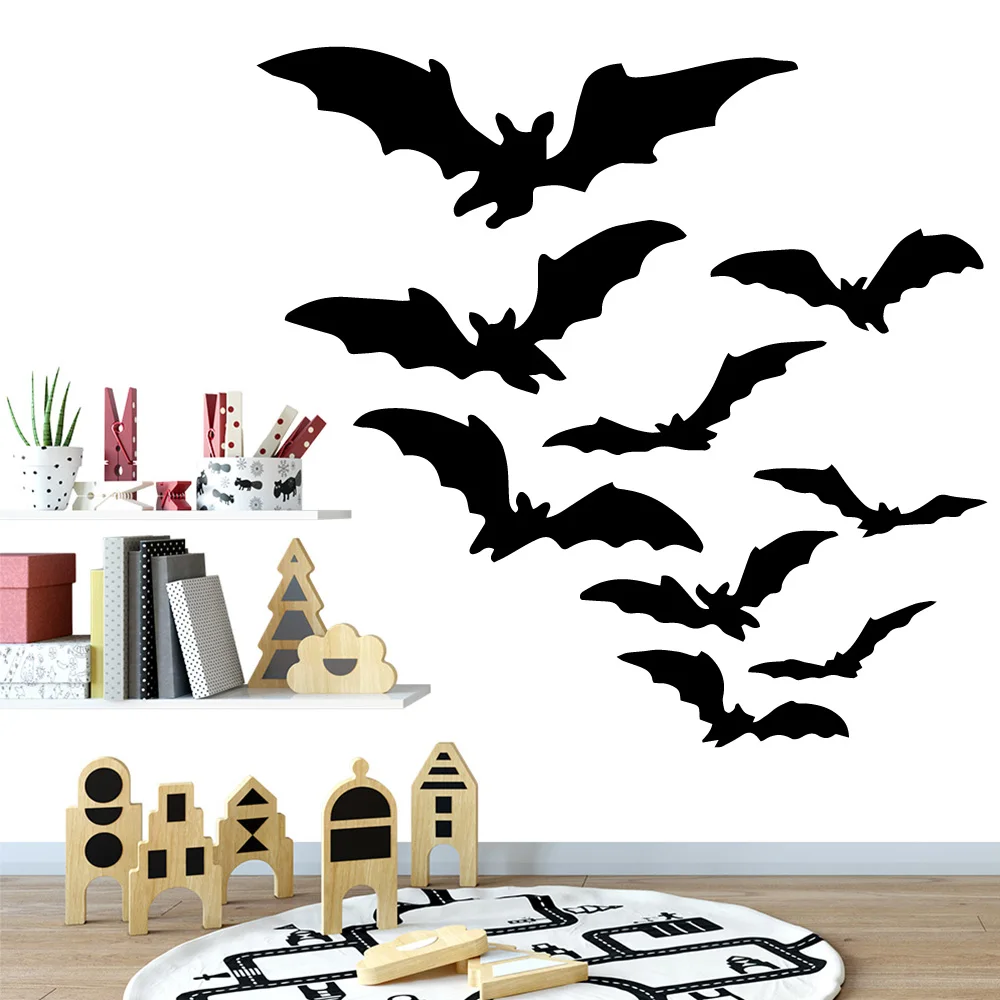 Creative Bat Wallpaper Waterproof Wall Sticker Art Decor For Wall Sticker Art Decor