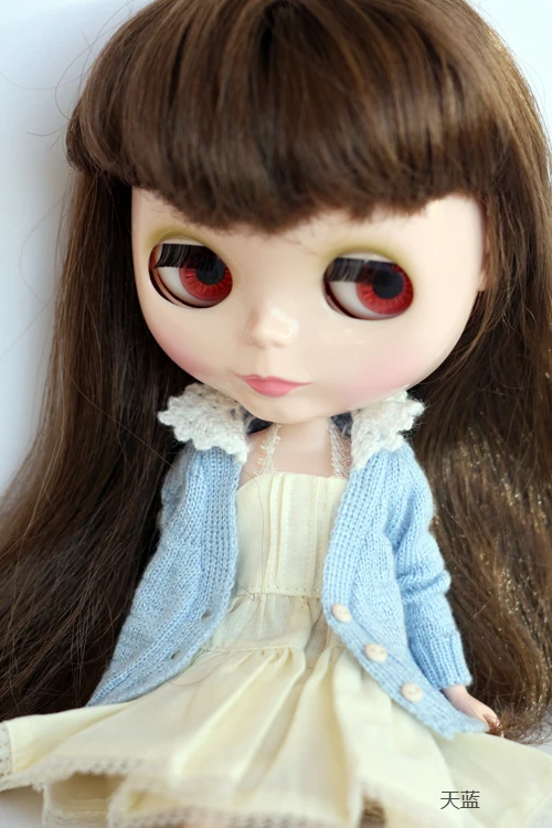 Свитер кардиган с белым воротником для Blyth Azone Dal momoko Pullip Jerryberry кукольная одежда аксессуары для кукол