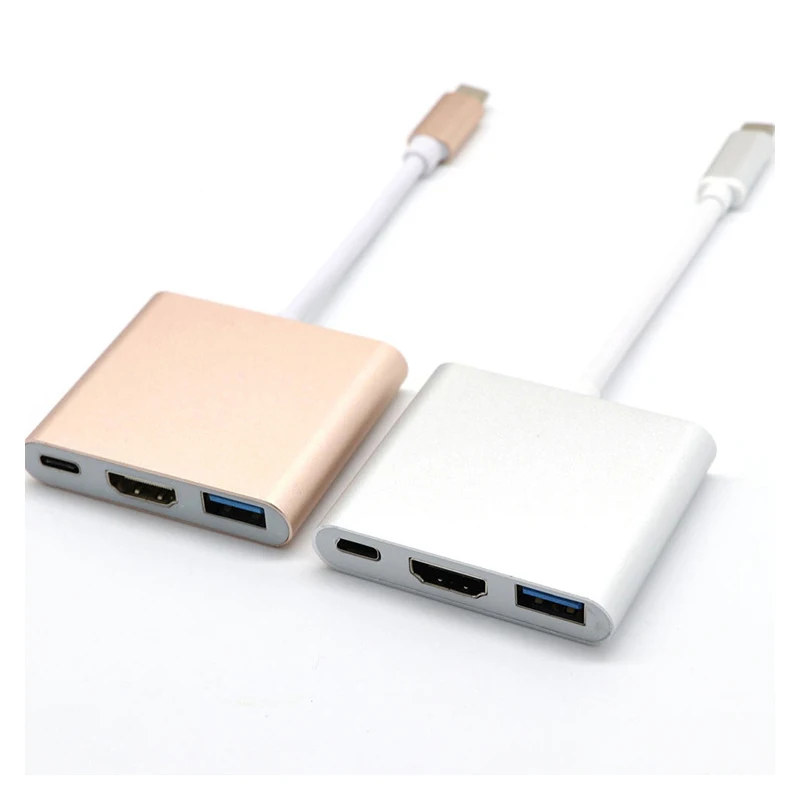 

High Quality USB 3.1 Type C To HDMI USB 3.0 HUB USB-C multi-port Adapter Dongle Dock Cable for Macbook Pro