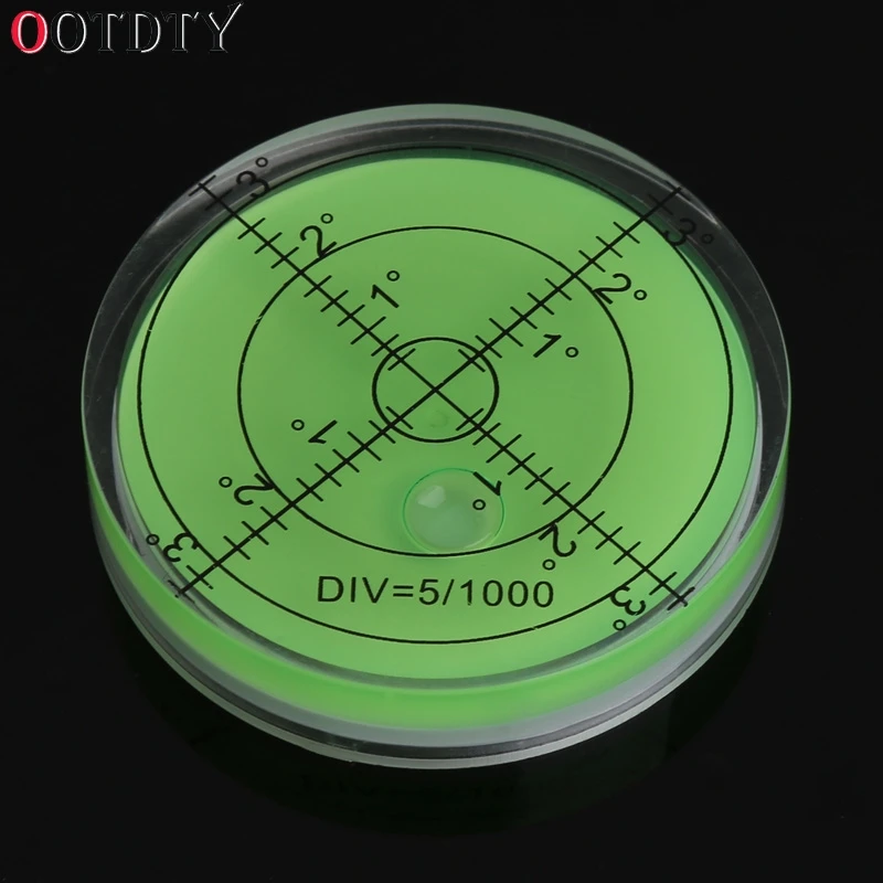 

OOTDTY 60mm Large Spirit Bubble Level Degree Mark Surface Circular Measuring Bulls Eyes