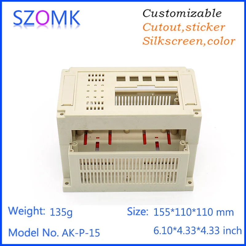 

plastic electronics enclosure din rail box (1 pcs)155*110*110mm wall mount plastic enclosure control box junction housing