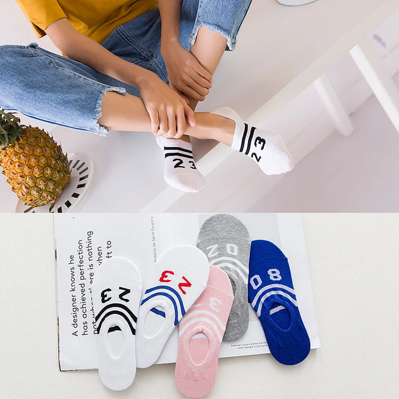 

Hot Sale 1Pairs Women Comfortable Number Cotton Sock Slippers Short Ankle Socks Beautiful Colors Popular Style Socks