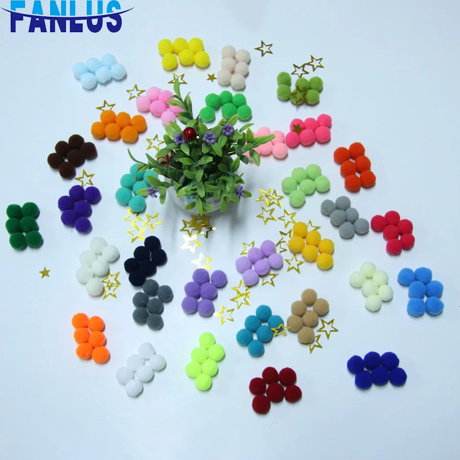 

20mm 30pcs/50pcs/100pcs Baby Shower Boy Girl Wedding Decoration Pompom DIY Craft Supplies Pom Poms Kids Gift Birthday Party