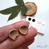 Fashion 4Pairs/Set Round Stud Earrings Set Accessories for Women Black.Rose Gold.Gold Silver Color Mix Circle Studs Earring Sets ► Photo 3/6