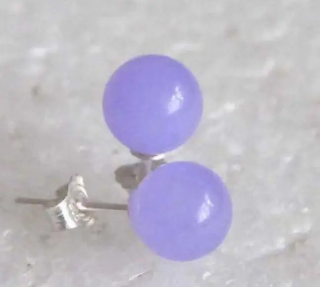 Free Shipping &gt&gt Fashion New 10mm Alexandrite Jade Round 925 Sterling Silver Stud Earrings | Украшения и аксессуары