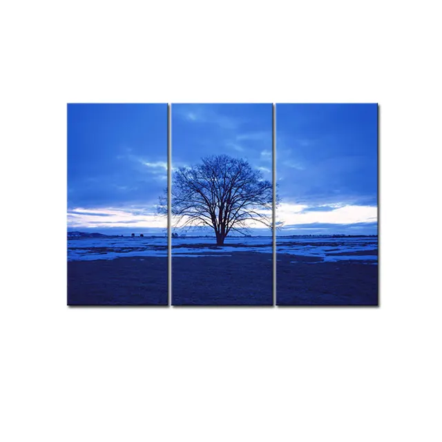 Modern Landscape Leaves Painting Prints on Canvas Autumn Forest Scene