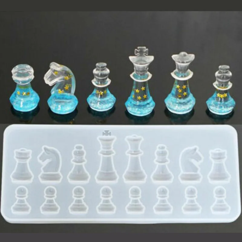 

International Chess Shape Silicone Mold DIY Clay UV Epoxy Resin Mold Pendant Molds for jewelry