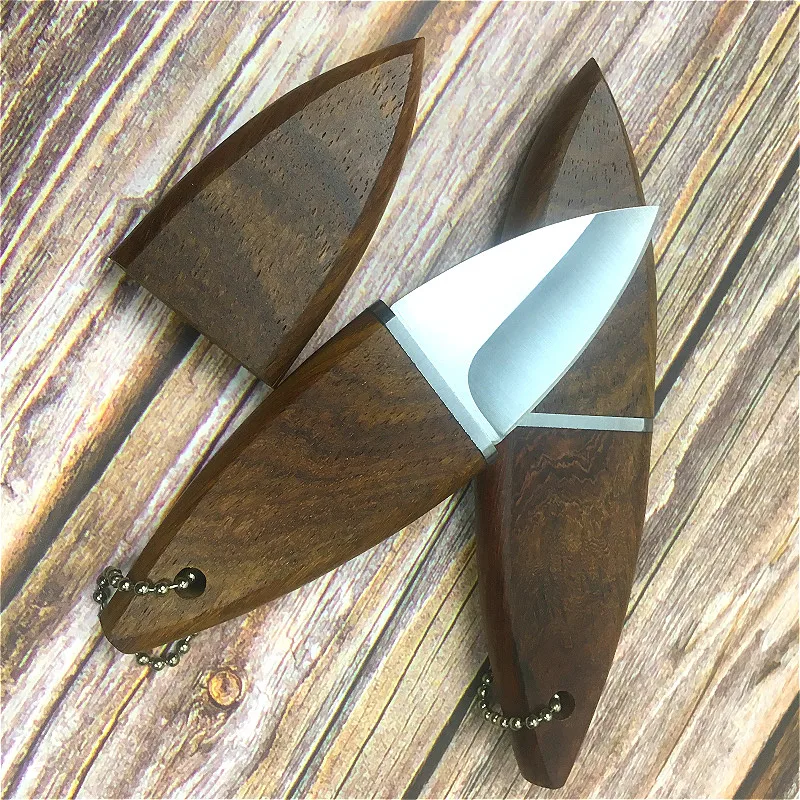 

CS claw knife mini straight blade knife wood handle knife stainless steel EDC tool survival hunting camping outdoor tools