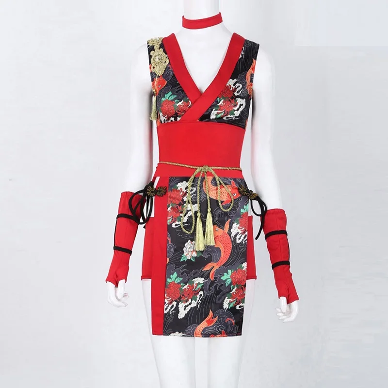Костюмы для косплея DJ женская певица Ретро стиль Cheongsam одежда бар DS Geisha
