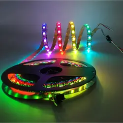 WS2812B WS2812 RGB светодиодные полосы водонепроницаемый индивидуально адресуемый умный RGB светодиодный свет для украшения дома 1 м 2 м 3 м 4 м 5 м