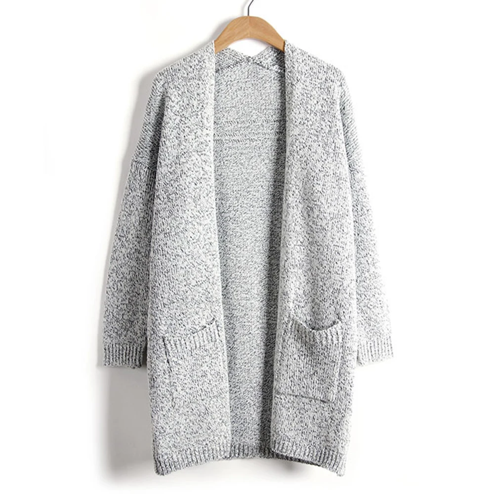 Loose Long Sleeve Cardigan Plus Size Long Sleeve Pocket Knitted Sweater Winter Women Casual Jacket Cardigans Feminino Tops 5xl