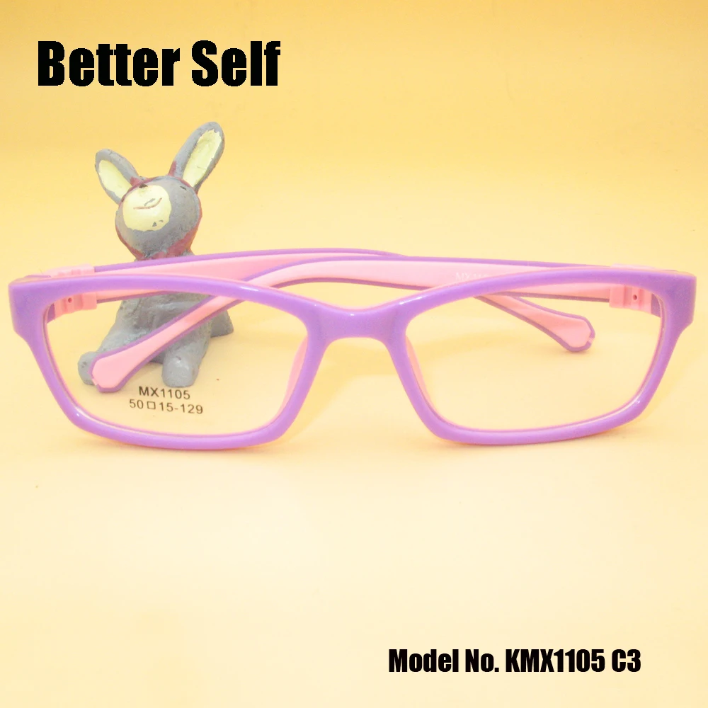 

Kid Eyeglasses Silicone Flexible Eye Glasses Colorful Spectacles Better Self KMX1105