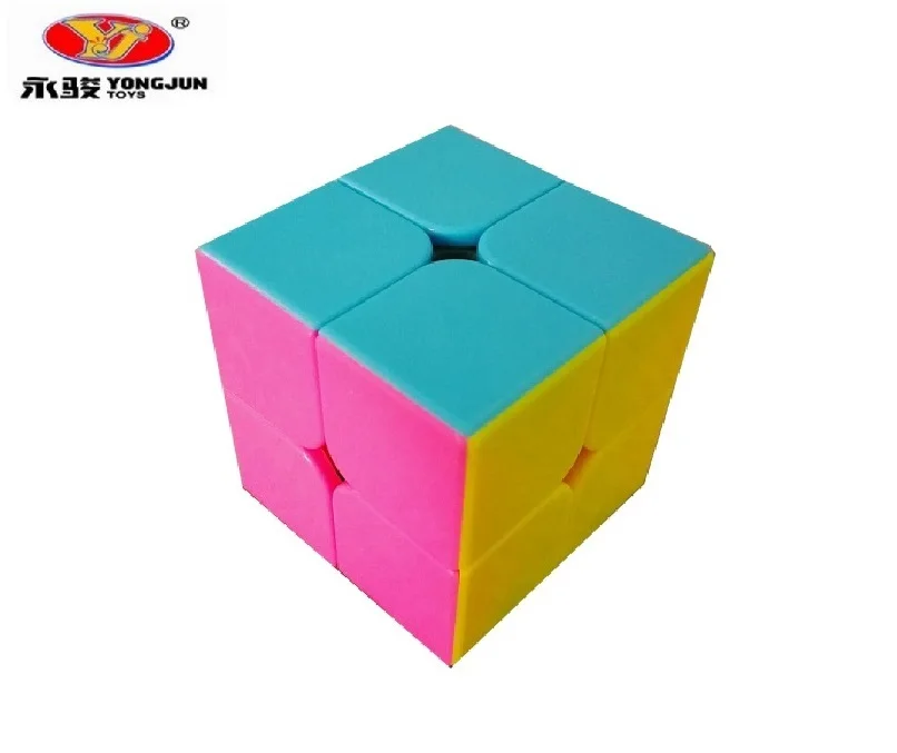 Yongjun 2x2x2 наклейки Нео Куб карман кубики скорость головоломки Развивающие игрушечные лошадки для детей cubo magico