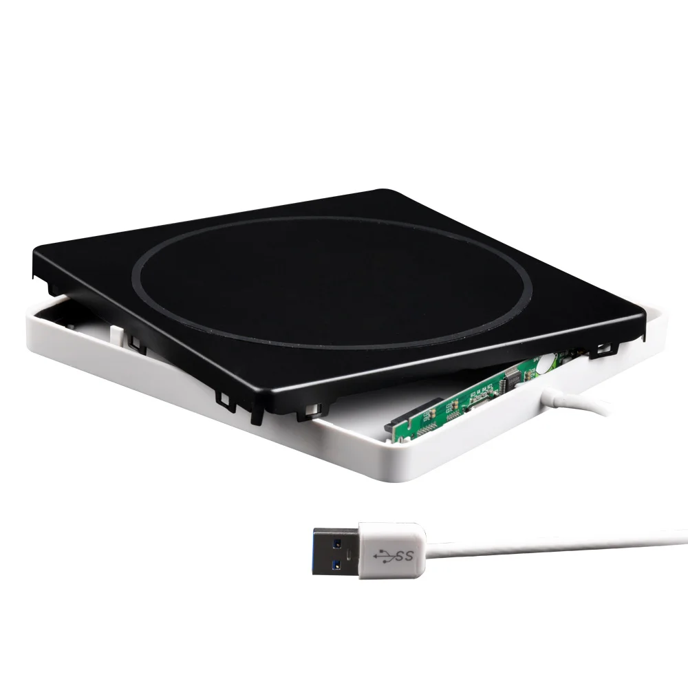  DeepFox Super Slim External Slot in DVD RW Enclosure USB 3.0 Case 9.5mm SATA Optical Drive For lapt