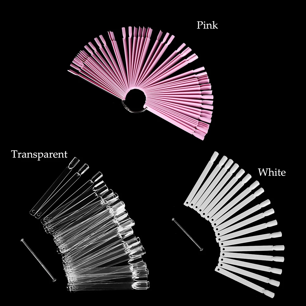 50 шт. Веерообразный ложный Набор накладных ногтей художественные советы лак УФ гель Наклейка украшение Практика Дисплей палка салон маникюрные инструменты
