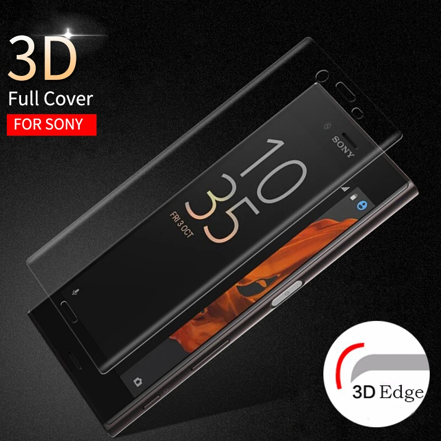 

3D Curved Full Cover Screen Protector Tempered Glass for Sony Xperia XZ1 XZ2 XZ3 Compact X Performance XA Ultra XA1 XZ Premium