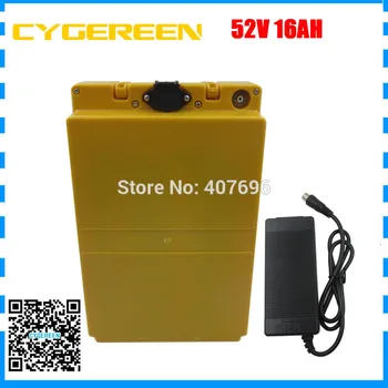 

1200W 52V 16AH electric bicycle battery 51.8V 16AH 14S Li ion ebike battery pack with plastic case with 30A BMS 2A Charger