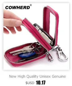 4 Colors Brand Multifunction Bag Women& Men Genuine Cow Leather key holders Double Zipper Key Card Wallet Car Key Case,YK946