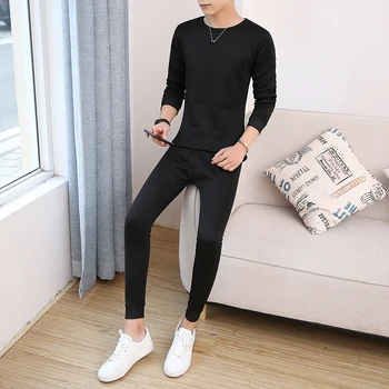 

Men's plus velvet thermal underwear set thin section