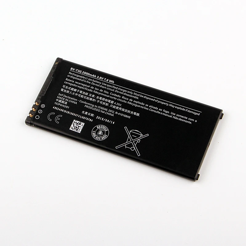 Nokia BV-T3G Battery 2000mAh Replacement for Nokia Lumia 650 RM-1154 Nokia BV-T3G Battery 2000mAh Replacement for Nokia Lumia 650 RM-1154