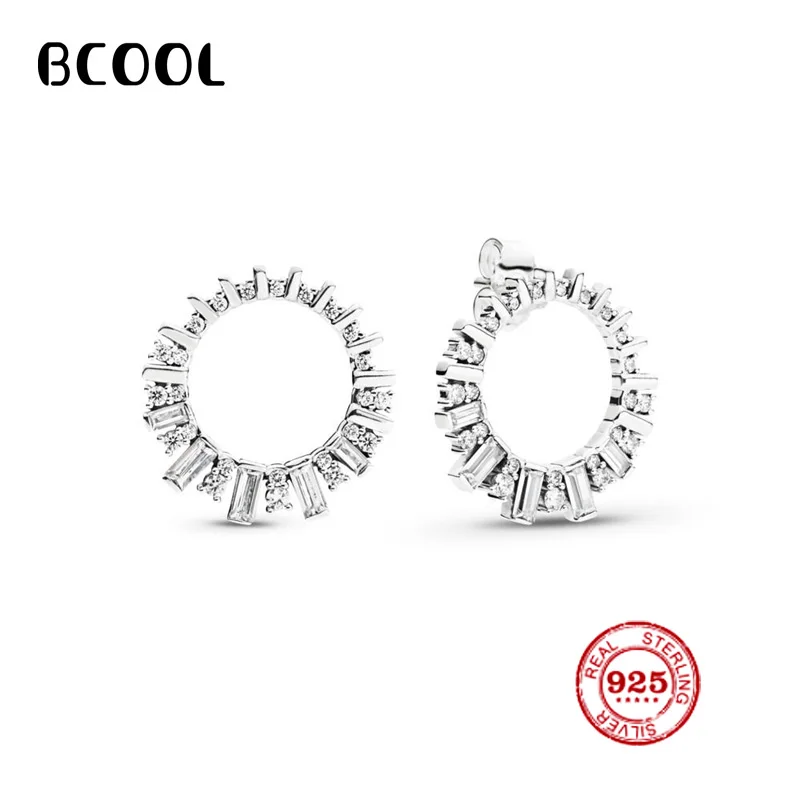 

BCOOL 2019 New 925 Sterling Silver Stud Glacier Earrings For Women's Fashion Jewelry Gifts.