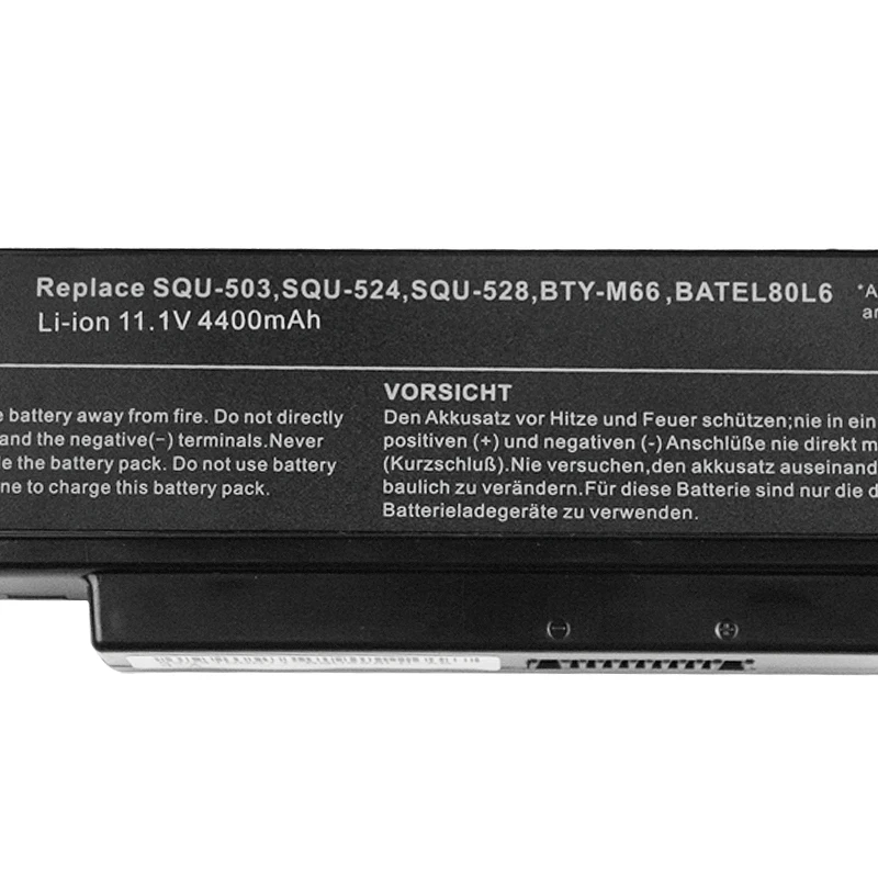 

Battery For MSI GT640 BTY-M66 BTY-M67 BTY-M68 SQU-529 SQU-718 SQU-601 SQU-524 HP520 HP500 HP640 HP600 HP620 SQU-524 528